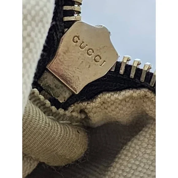 Authentic Gucci GG Canvas Leather Medium Vintage Web Boston Satchel Bag Brown/Be - Picture 15 of 16